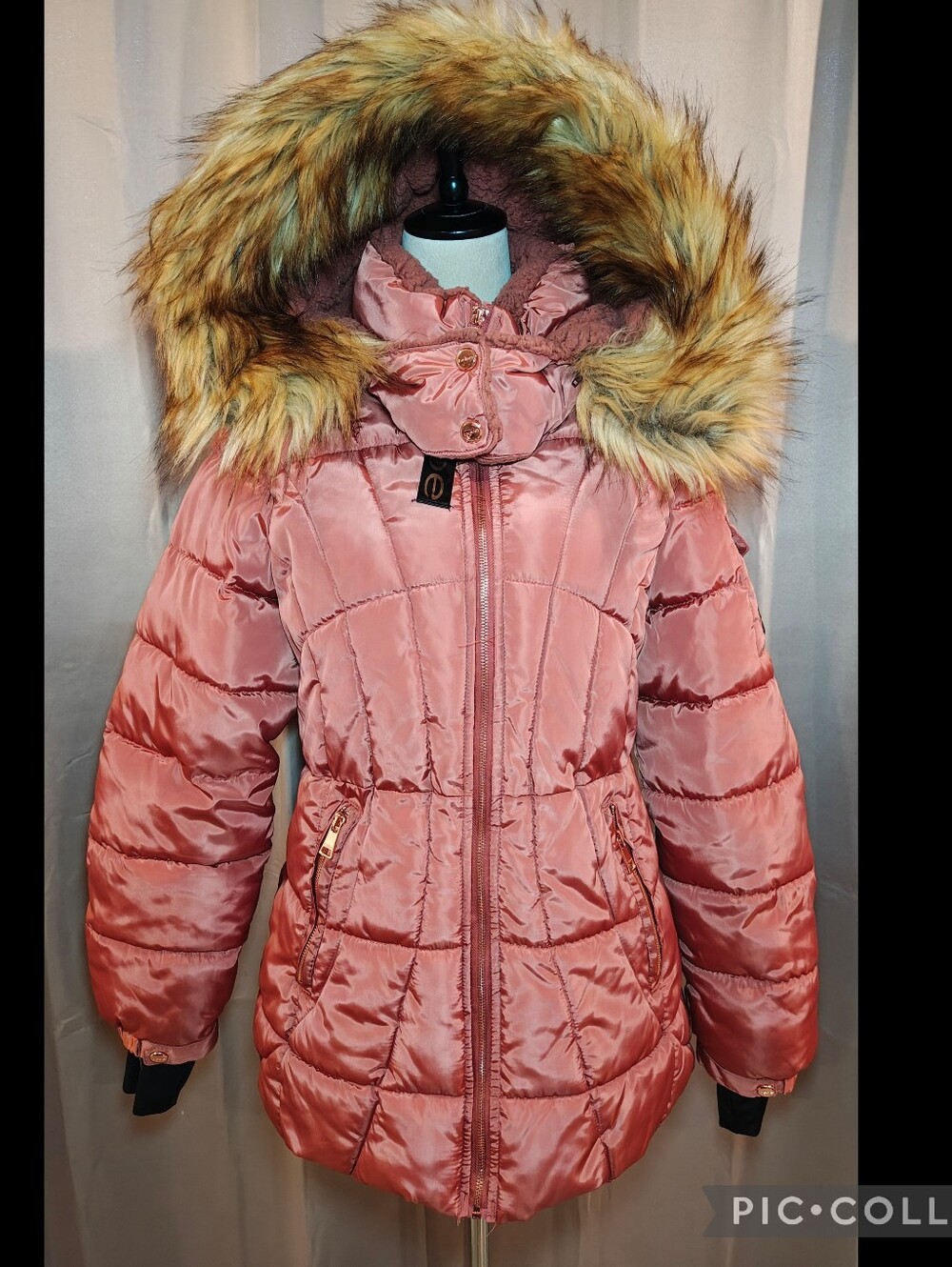 🥶NWOT Bebe Dusty Rose Hooded Puffer Jacket🥶